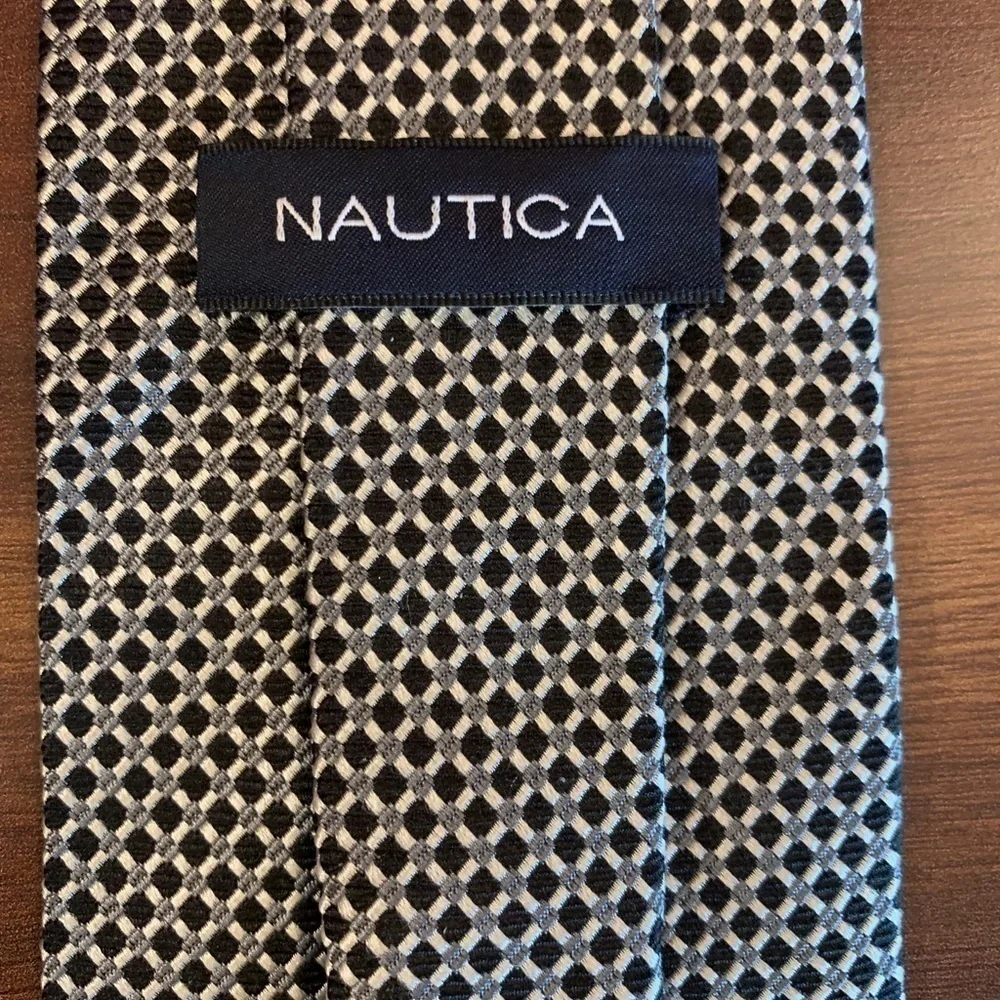 NAUTICA Silk Geometric Pattern Necktie